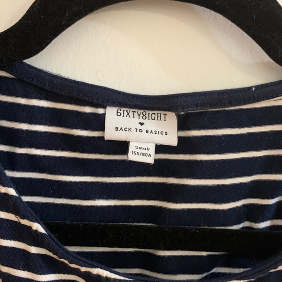 68 black and white striped cropped tank top - Picture 3 of 3